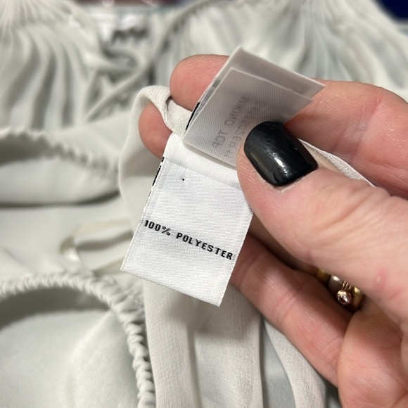 Diane Von Furstenberg Mikino Mint Colored Pleated Neckline Long Sleeve Blouse 2 - Picture 11 of 12